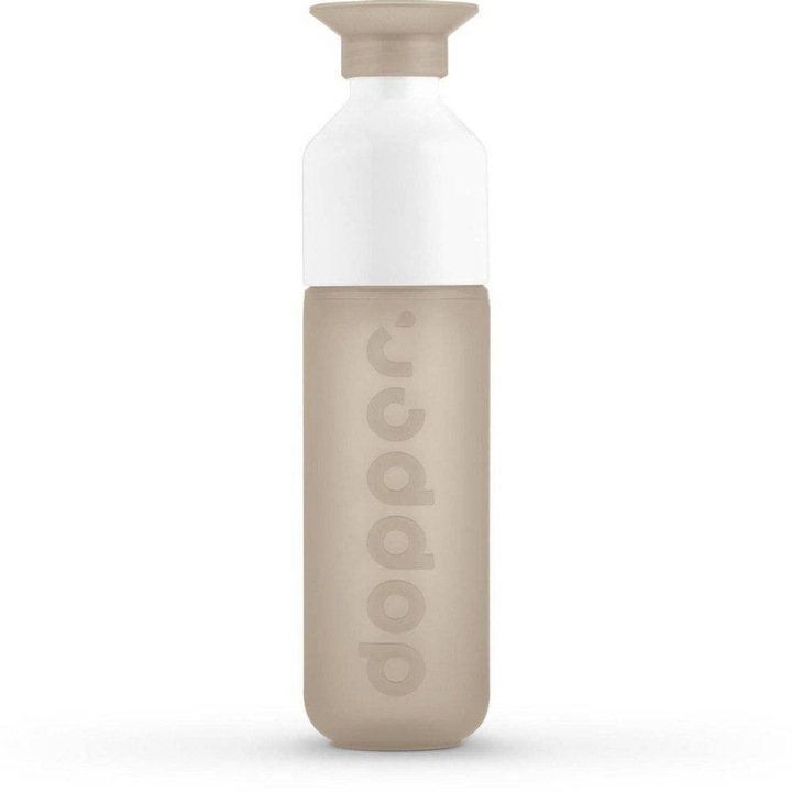 Sticla reutilizabila, Dopper, Polipropilena, 450 ml, Bej/Alb