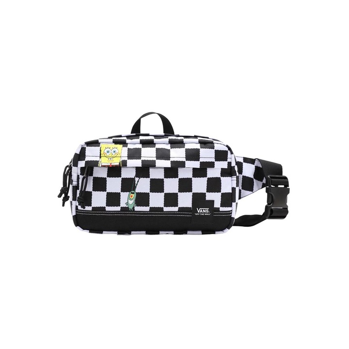 Spongyabob táska, Vans, poliészter, állítható pánt, 15 x 28 x 7,6 cm, fehér/fekete
