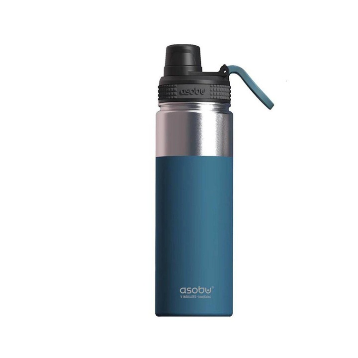 Sticla termica, Alpine Flask, Asobu, 530 ml, Albastru