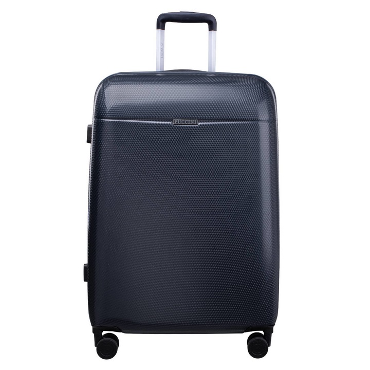 Valiza medie, Puccini, Policarbonat, 68x46x25.5, 61L, Albastru