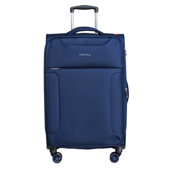 Valiza medie extensibila, Puccini, Poliester, 69x42x26CM, 65.5L, Bleumarin