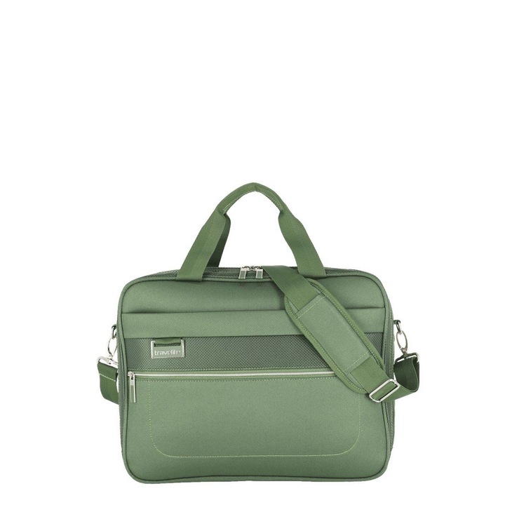 Пътна чанта, Travelite, Полиестер, 16л, 40x32x15см, Зелена