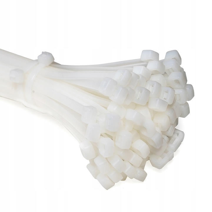 Set 100 Coliere de prindere, ERKO, 4,8 x 500 mm, Alb