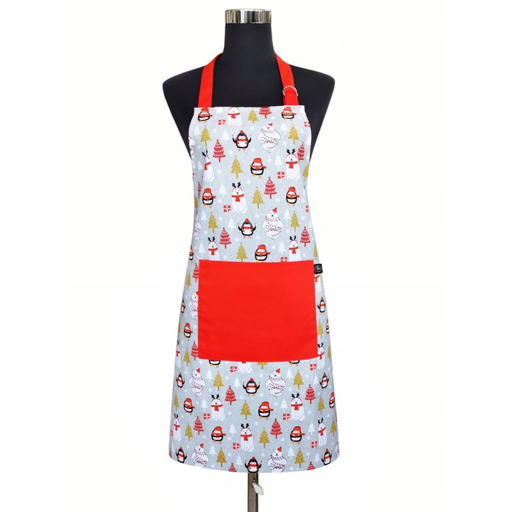 Sort de bucatarie, Bumbac, Model de Craciun, Multicolor