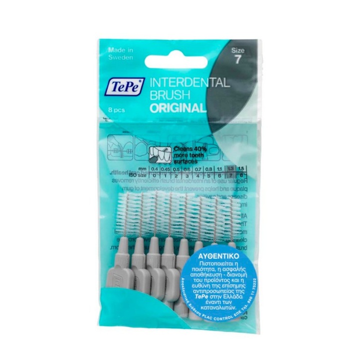 Set 8 periute interdentare TePe, Gri