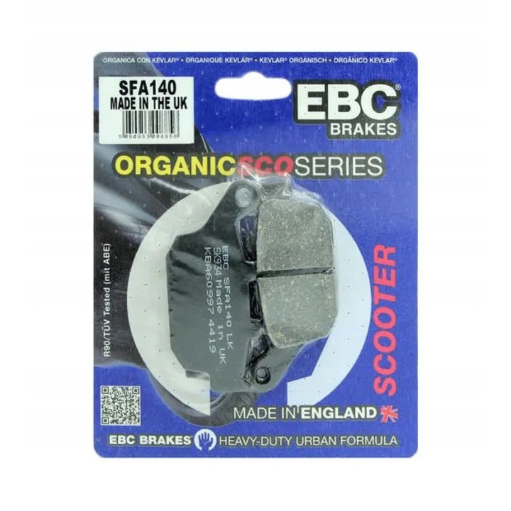 Set 2 placute frana, EBC, Pentru SFA140 spate