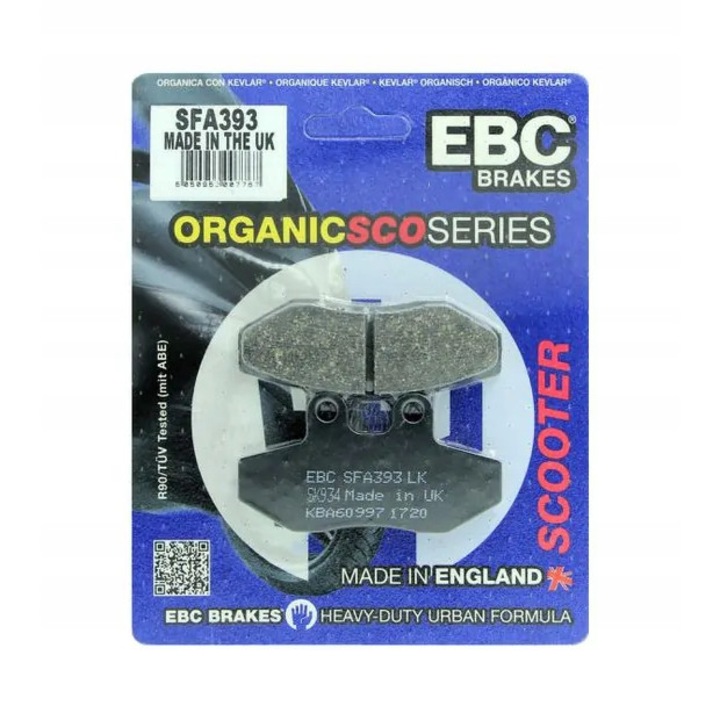 Set 2 placute frana, EBC, Pentru SFA393 fata