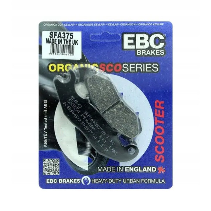 Set 2 placute de frana pentru motocicleta SFA375, EBC, Montare fata, Gri