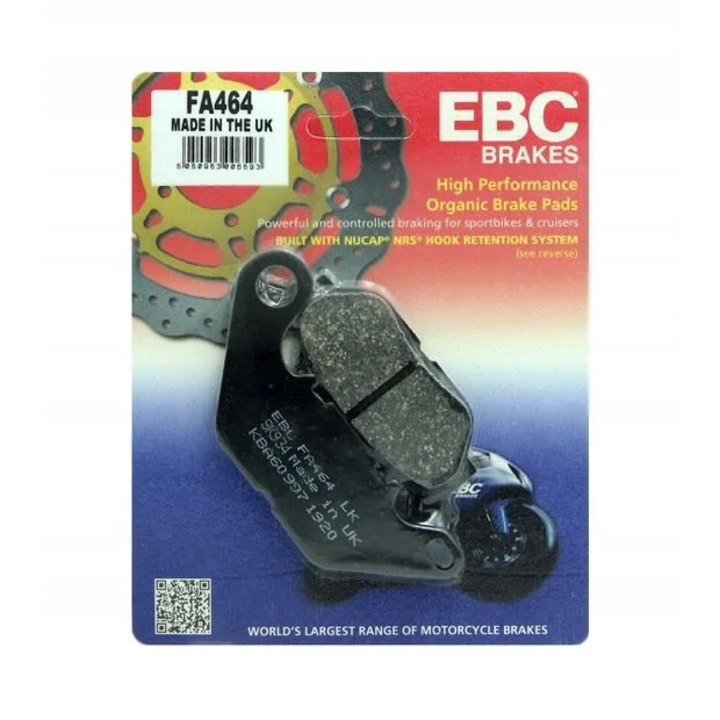 Set placute de frana FA464, EBC, Montare fata, Gri