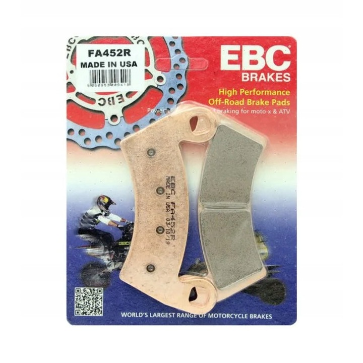 Set placute de frana FA452R, EBC, Montare fata/spate, Bej