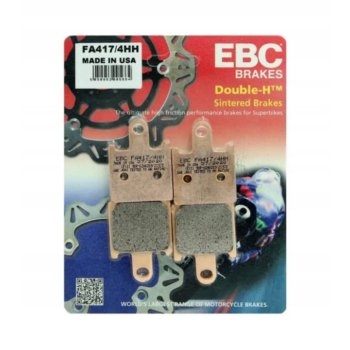 Set 4 placute frana, EBC, Pentru FA417/4HH fata