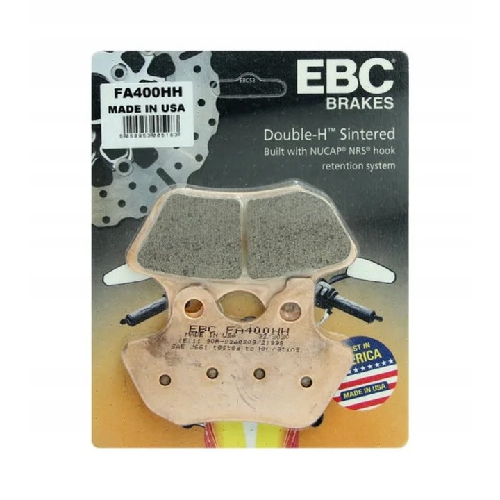 Set placute de frana FA400HH, EBC, Montare fata/spate, Bej