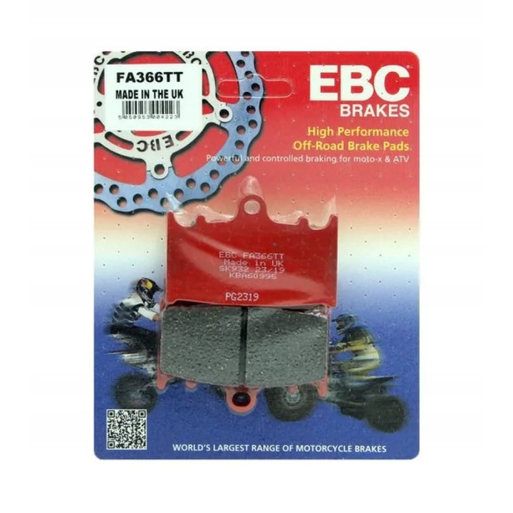 Комплект 2 накладки, EBC, Заден FA366TT