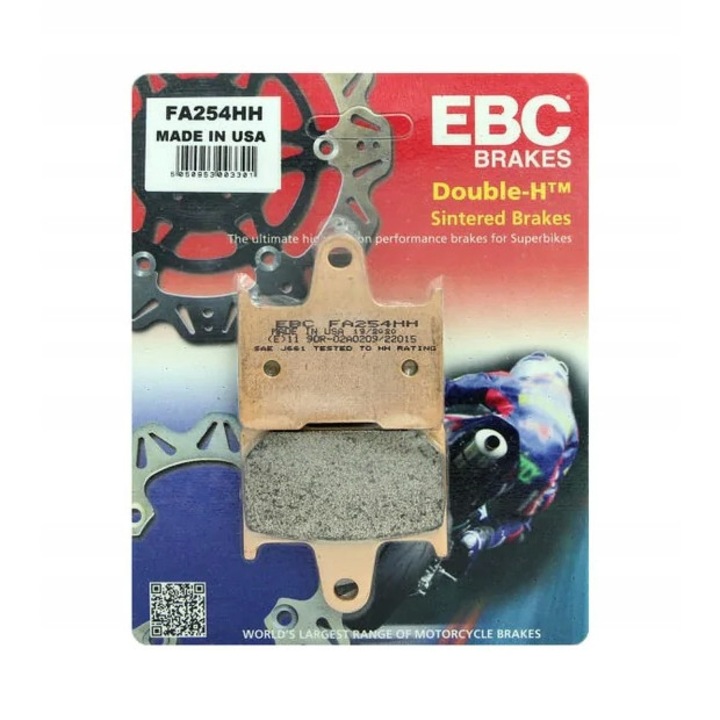 Set 2 placute frana, EBC, Pentru FA254HH spate