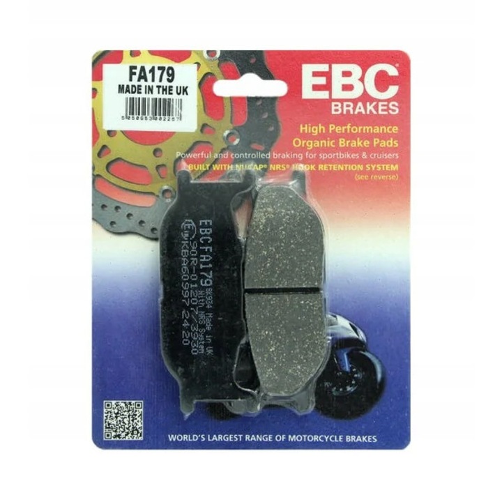 Комплект 2 предни накладки, EBC, За Yamaha, Черни