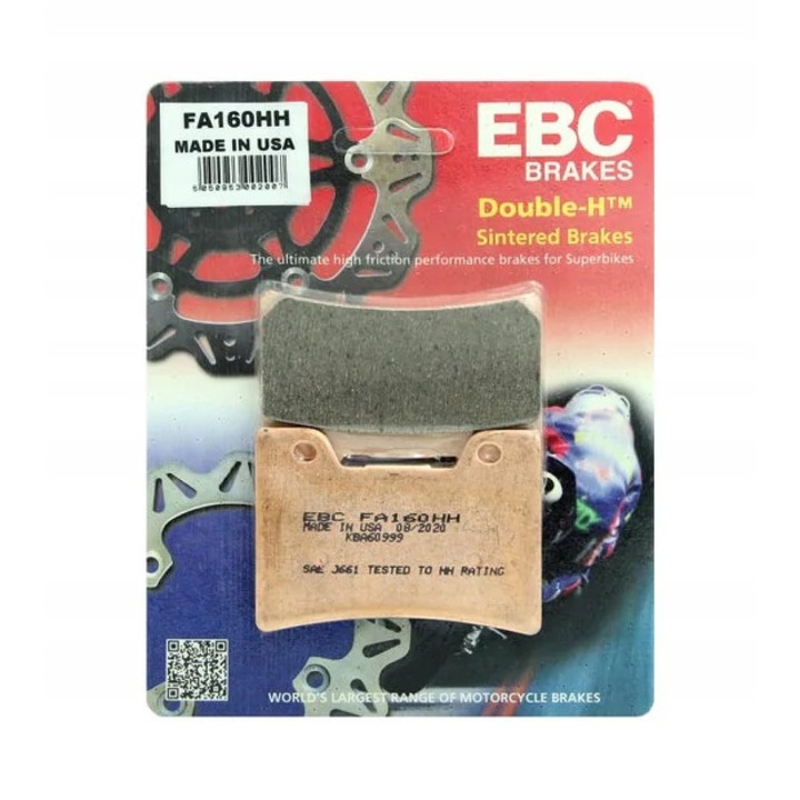 EBC, Fékbetét készlet, Elöl rögzítés, Bézs