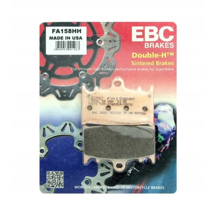Fékbetét készlet, FA158HH, EBC, Első/Hátsó rögzítés, Bézs