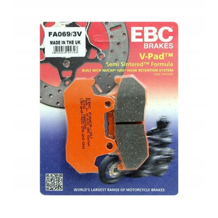Fékbetétek elöl/hátul, EBC, Honda, Narancs