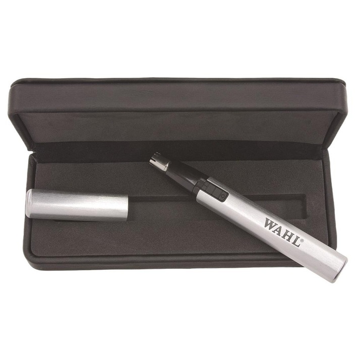 Trimmer nas/urechi, Wahl, Inox, Universal, Negru