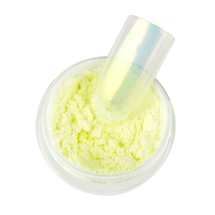 Pudra sidef de unghii, MolliLac, 0,5g, Nr. 1, Galben