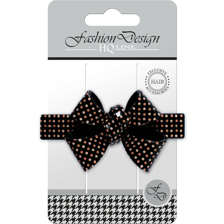 Шнола за коса с панделка, Top Choice, Акрил, Черен