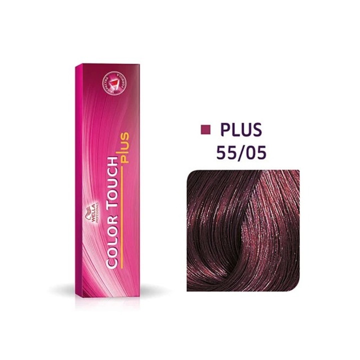 Vopsea de par Color Touch Plus, Wella, 55/05, 60 ml, Rosu