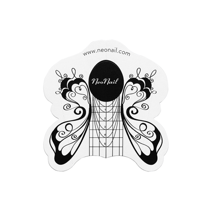 Set 500 sabloane fluture pentru constructie gel, Alb/Negru