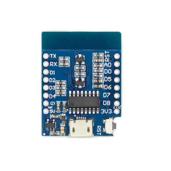 WiFi модул, ESP8266, WeMos, D1, mini ESP-12F, Multicolor
