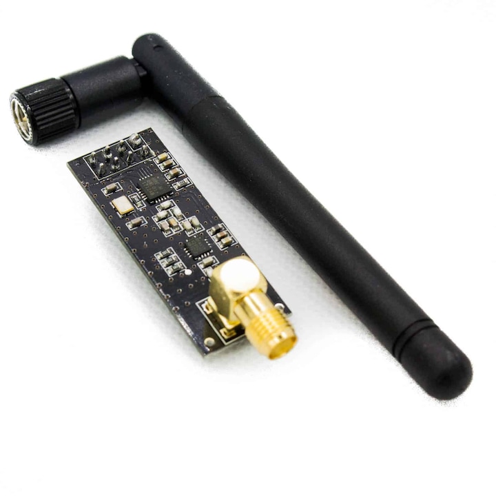 Радиомодул, nRF24L01, 2.4 GHz, С усилвател и антена, Многоцветен