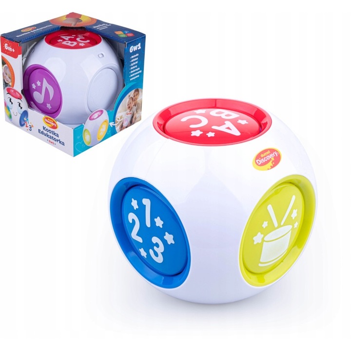 Jucarie cu cuburi pentru bebelusi, Dumel, Multicolor