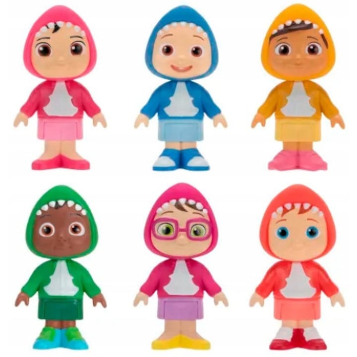 Комплект фигурки Cocomelon, Jazwares, 6 части, 8 см, Многоцветни
