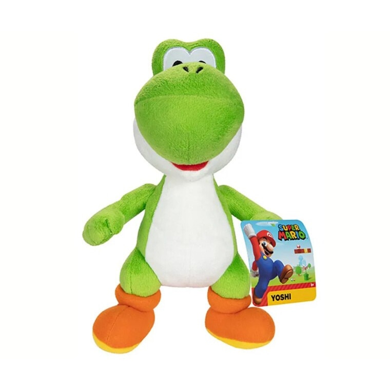 Jucarie de plus Super Mario - Yoshi, Jakks Pacific, Plus, 24 cm