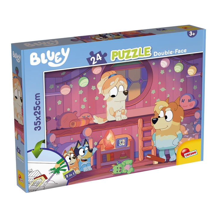 Puzzle színezés - Bluey és meseóra (24 darab)