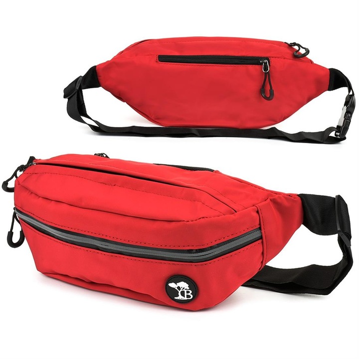 Мъжка водоустойчива чанта Baltimore Естествена кожа Червена/Черна