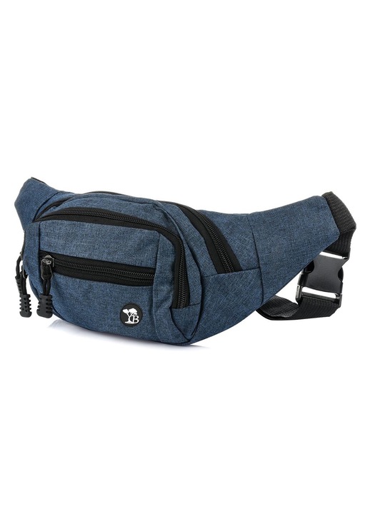 Мъжка чанта, Baltimore, Текстил, Синьо/Черно