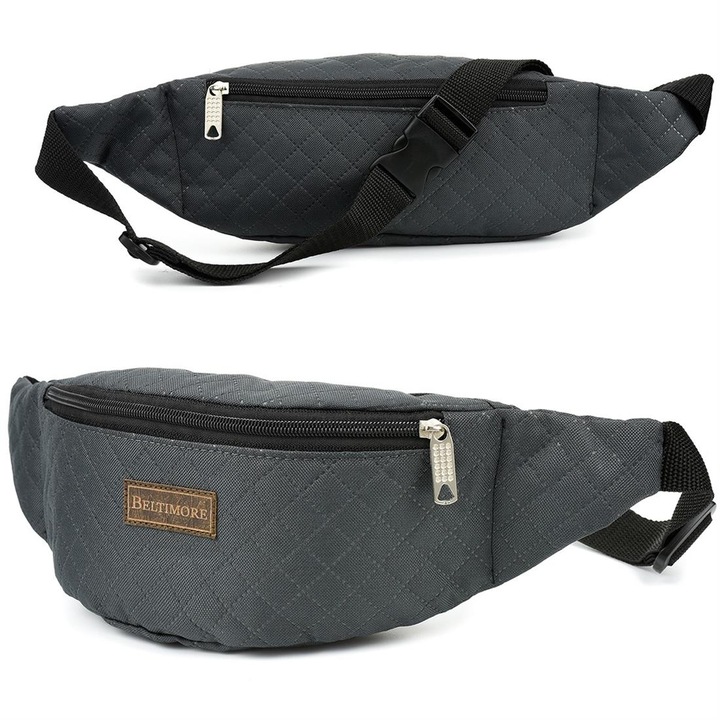 Sporttáska, Baltimore, Textil, Szürke