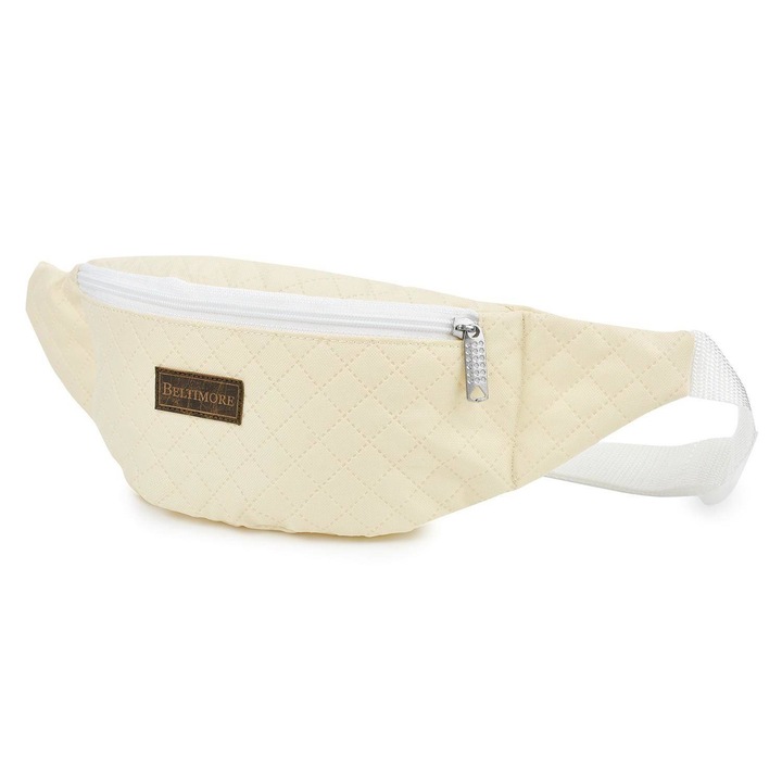 Sporttáska, Beltimore, Textil, Krém/fehér