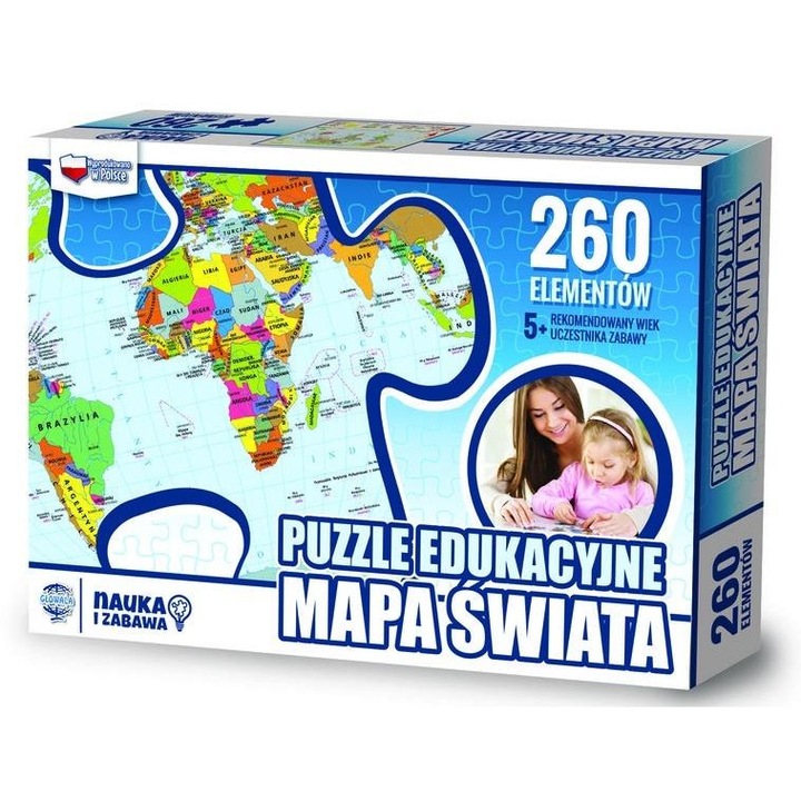Oktatási világtérkép Puzzle 260