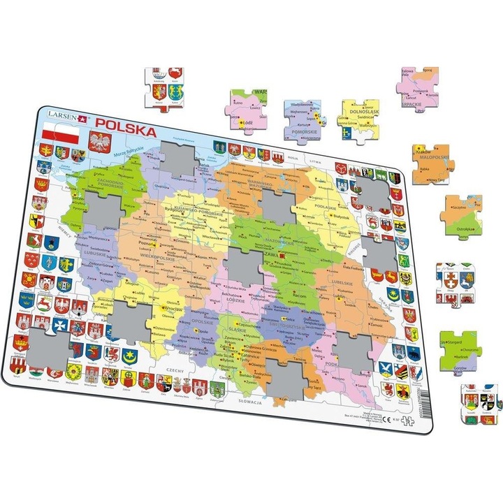 Klasszikus puzzle, Larsen, karton, 70 darab