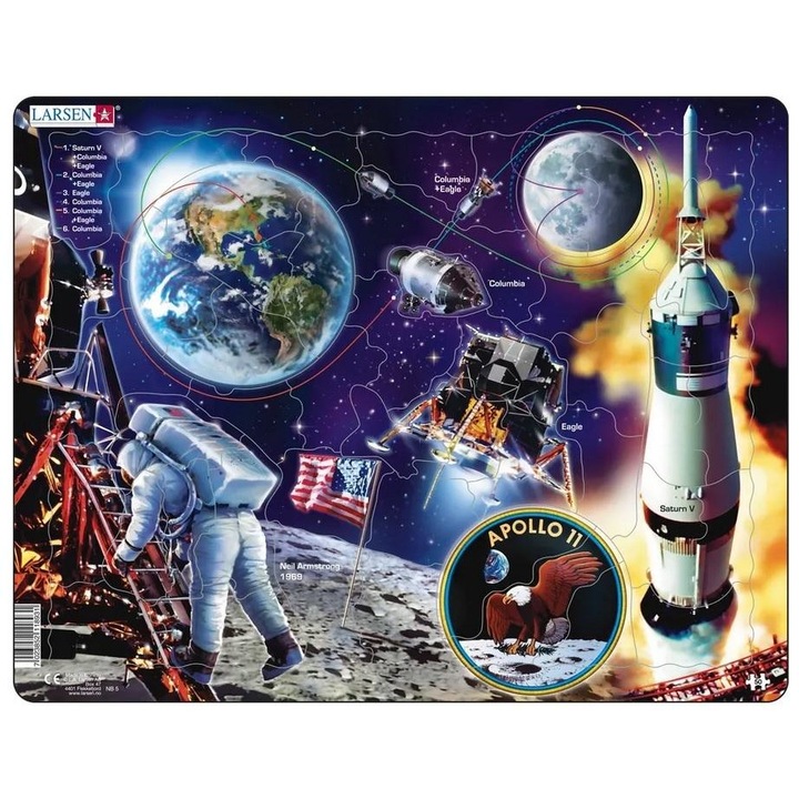 Klasszikus puzzle, Larsen, karton, 36,5x28,5 cm