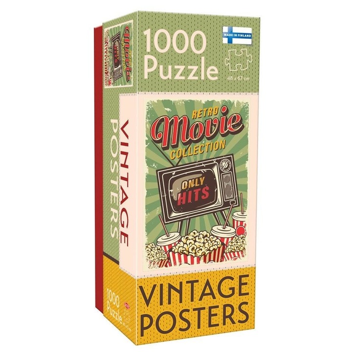 Пъзел Retro Movie Collection, Tactical, Cardboard, 67 x 48 cm, 1000 части