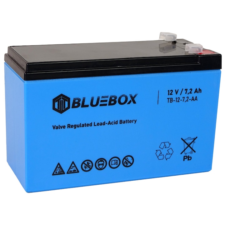 Автомобилен акумулатор Blue Box VRLA AGM, 12V 7.2Ah, 149x64x97mm