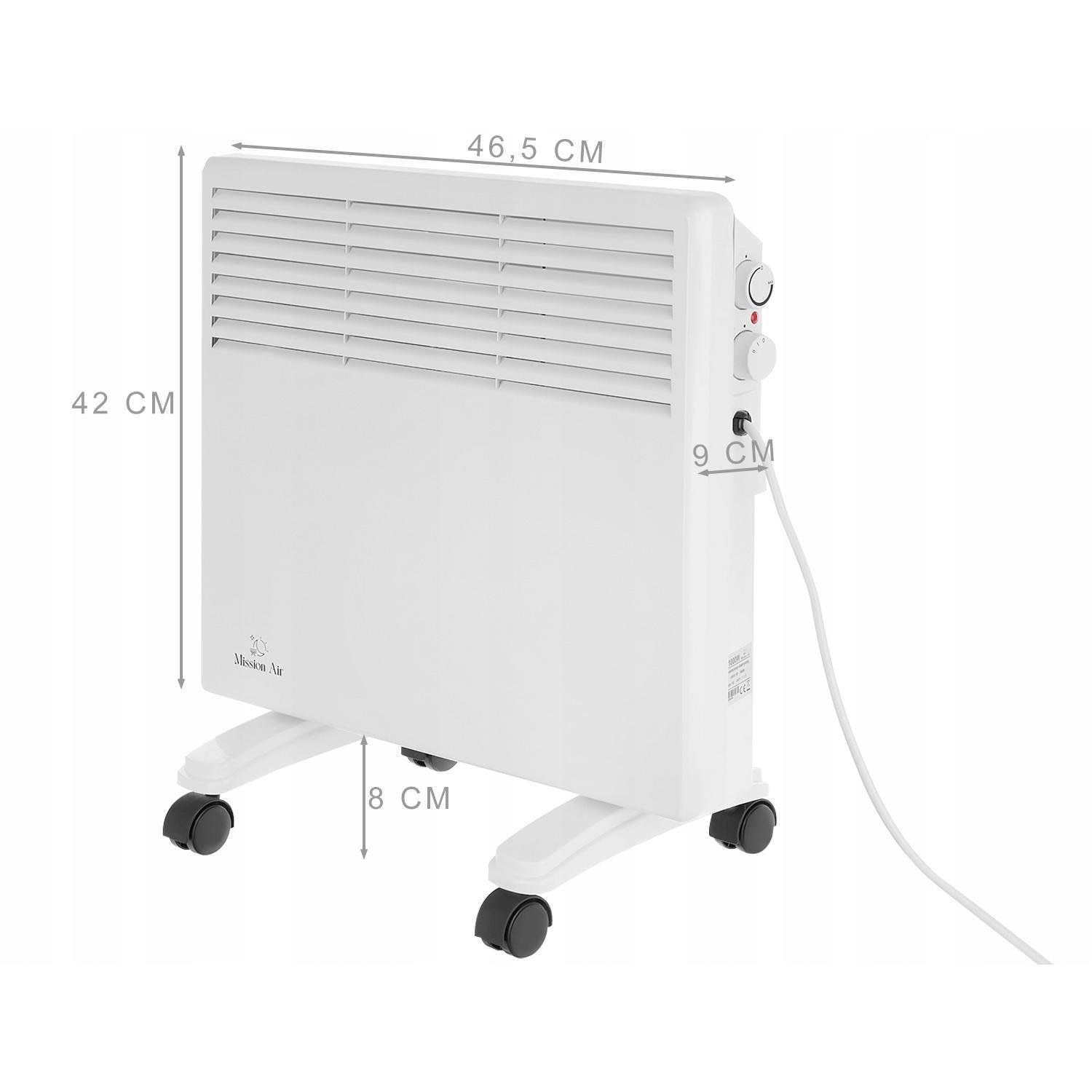Convector electric, Mission Air, 1000 W, Alb - eMAG.ro