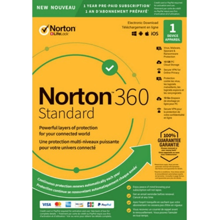 Licenta 2024 pentru Norton 360 StANdard - 1-AN / 1-Dispozitive - UK/Europe
