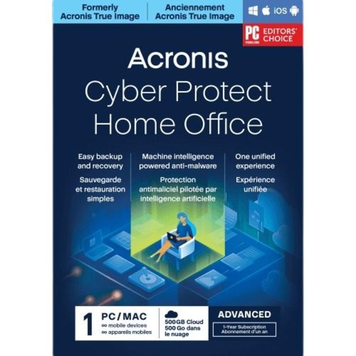 Licenta pentru Acronis Cyber Protect Home Office Advanced, 1an, 1 dispozitiv
