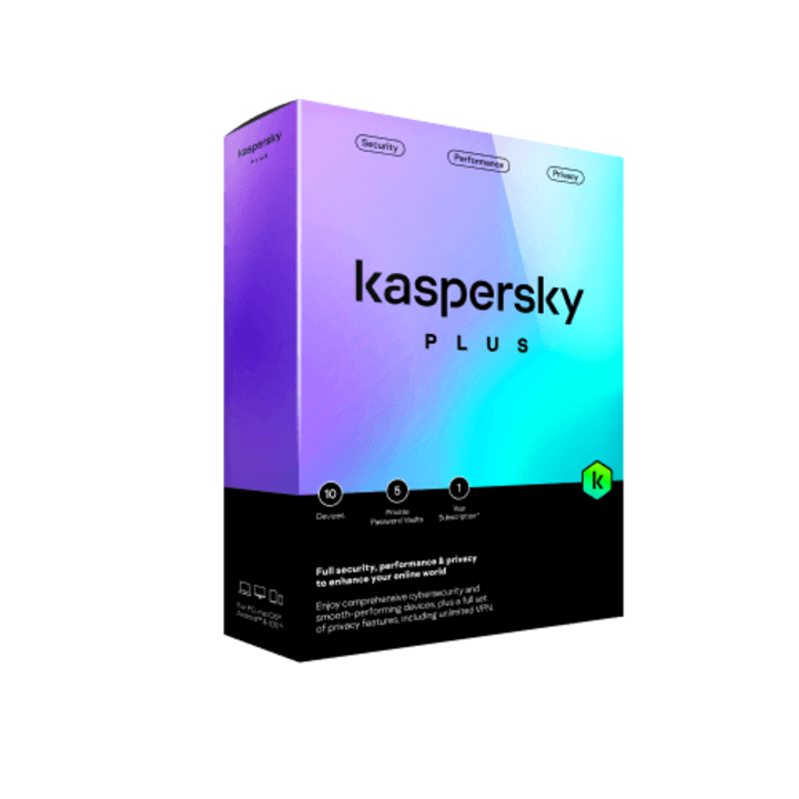 2024-es licenc a Kaspersky Plus 2023-hoz – 1 év / 5 készülék – Amerika