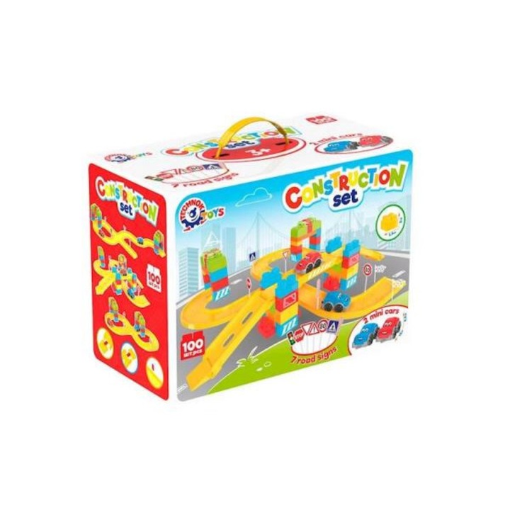 Детски конструктор Technok Toys Модел на състезателна писта 3 години+ 100 части Многоцветен