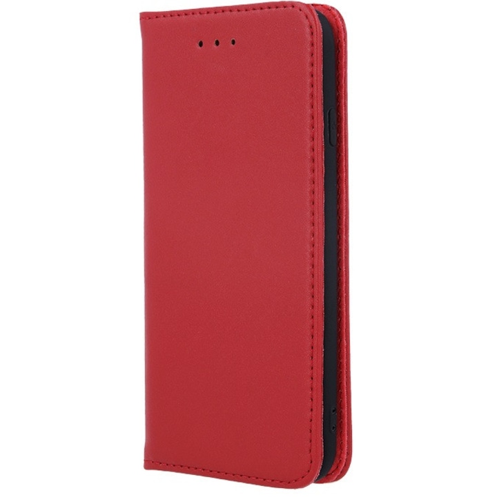Husa telefon tip carte, TokShop, Piele naturala, pentru Samsung Galaxy A54 5G SM-A546B, Rosu