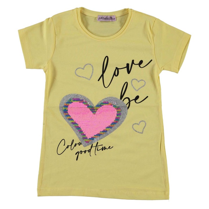 Elegáns póló lányoknak, Inimioara, Sárga