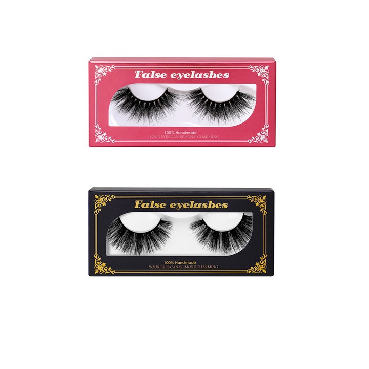 Set 2 perechi gene false, 3D, Par de nurca, Negru